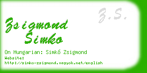 zsigmond simko business card